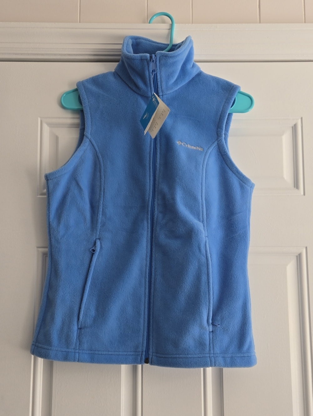 Columbia Light Blue Fleece Vest S
